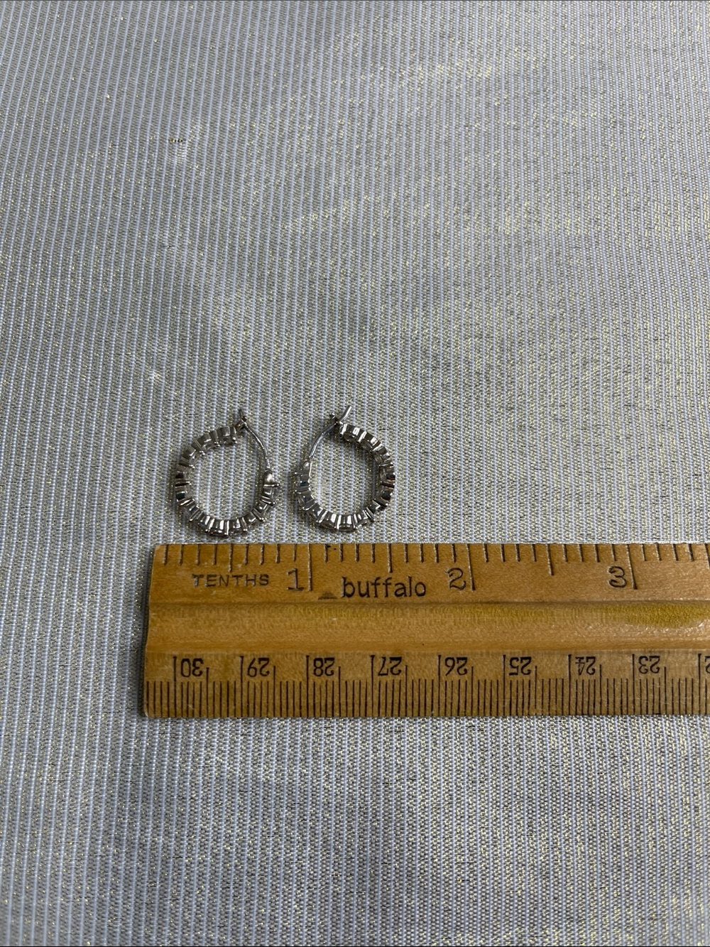 Lake + Gray NWT 925 Sterling Silver Cubic Zirconia Delicate Hoop Earrings *As Is - Picture 6 of 9
